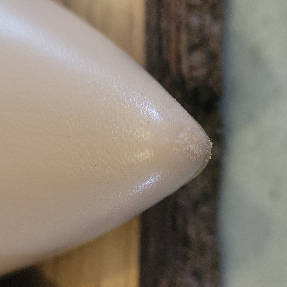 Nine West heels, only worn once, leather, nude/pink, 7M, some marks from storage - Picture 6 of 8